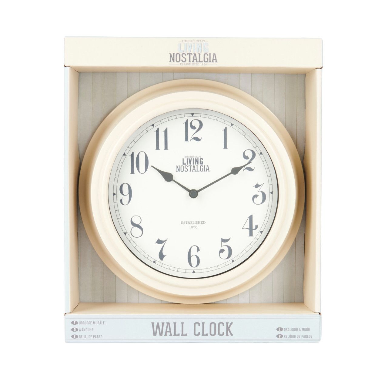 Nástěnné krémové vintage hodiny | Bella Rose