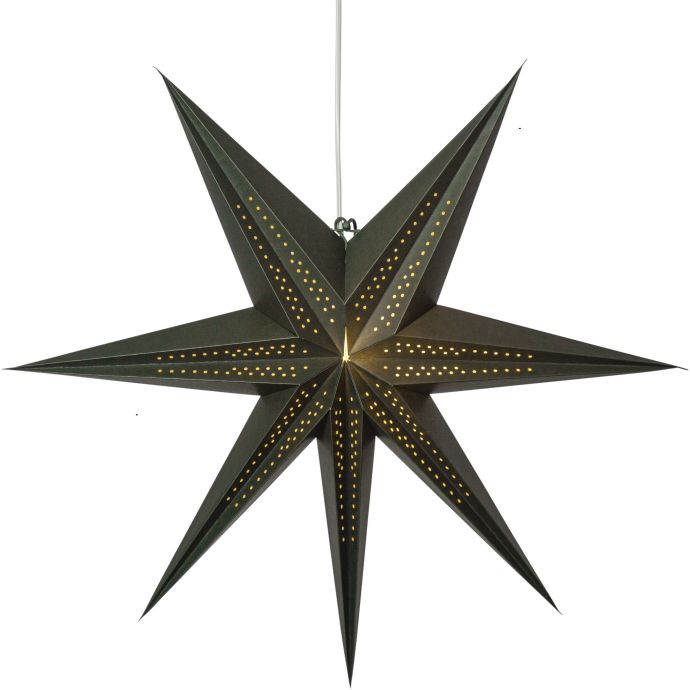 Závěsná papírová hvězda Point Dark Green 60 cm | Bella Rose