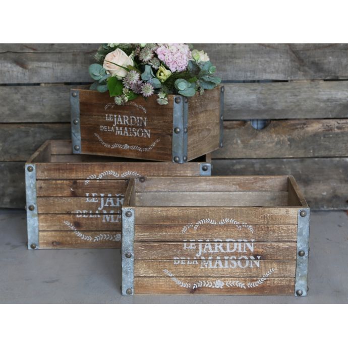 Úložný dřevěný box Le Jardin | Bella Rose
