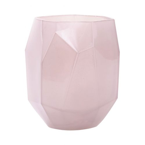 Skleněná geometrická váza ve fialkově pudrové barvě | Bella Rose
