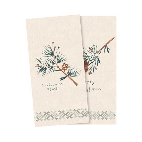 Vianočné papierové obrúsky Pine Cones - 16 ks | Bella Rose