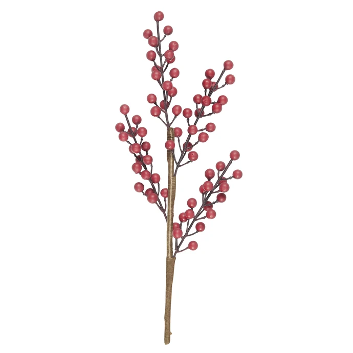 IB LAURSEN / Vánoční dekorace Branch Red Berries 40 cm