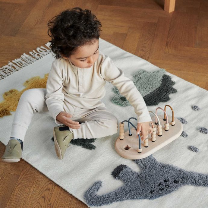 Detský vlnený koberec Bent Dino Multi Mix 120x80 cm | Bella Rose