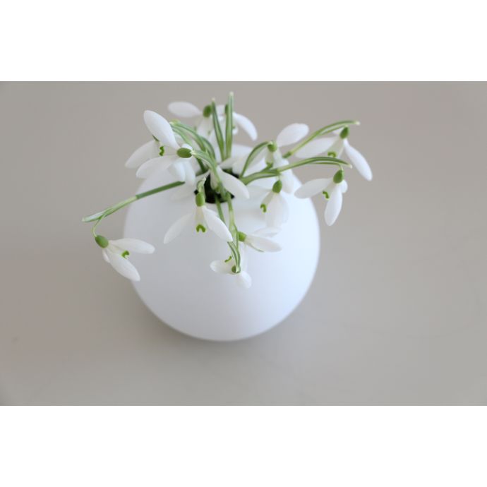Kulatá váza Ball White 10 cm | Bella Rose