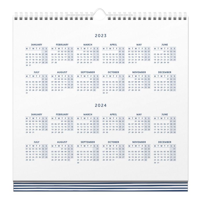 Rodinný týždenný kalendár Blue s perom 2023 | Bella Rose