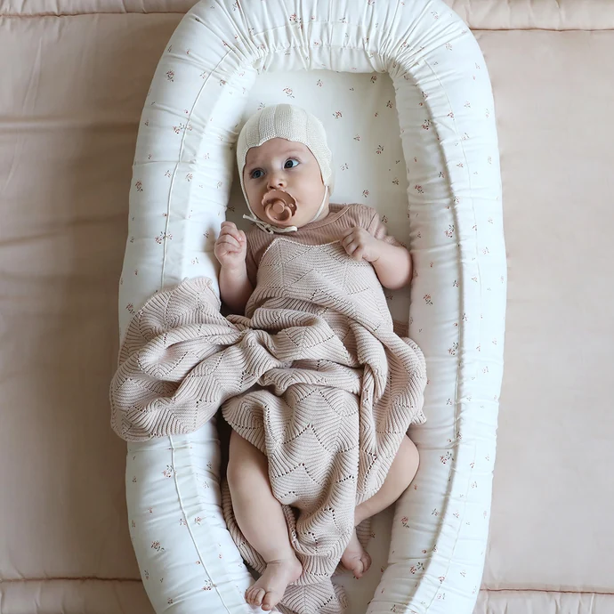 Bavlněná pletená deka pro miminko Almond | Bella Rose
