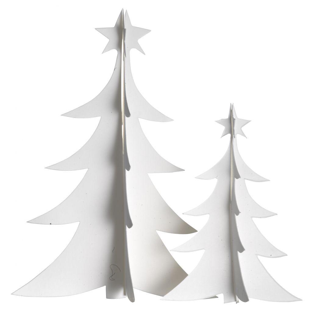 Papírový dekorativní stromeček White - 6 ks | Bella Rose