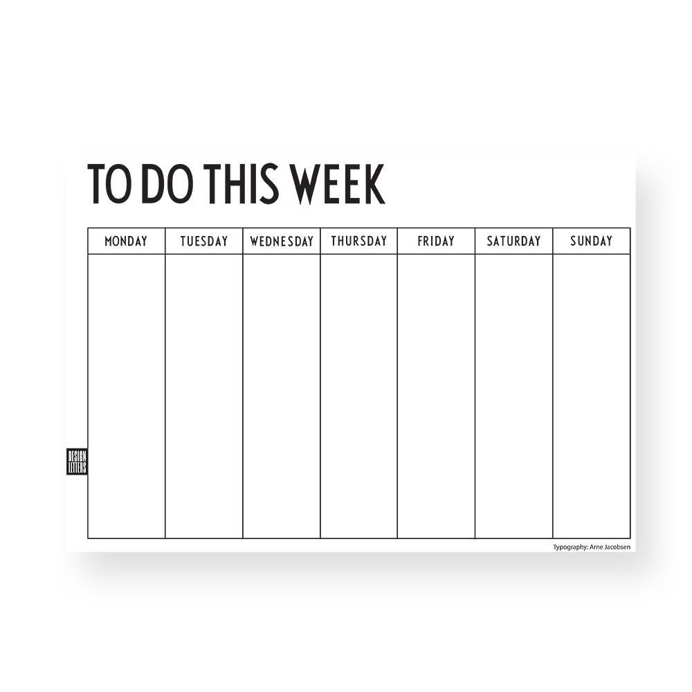 Trhací týždenný plánovací kalendár To Do This Week | Bella Rose