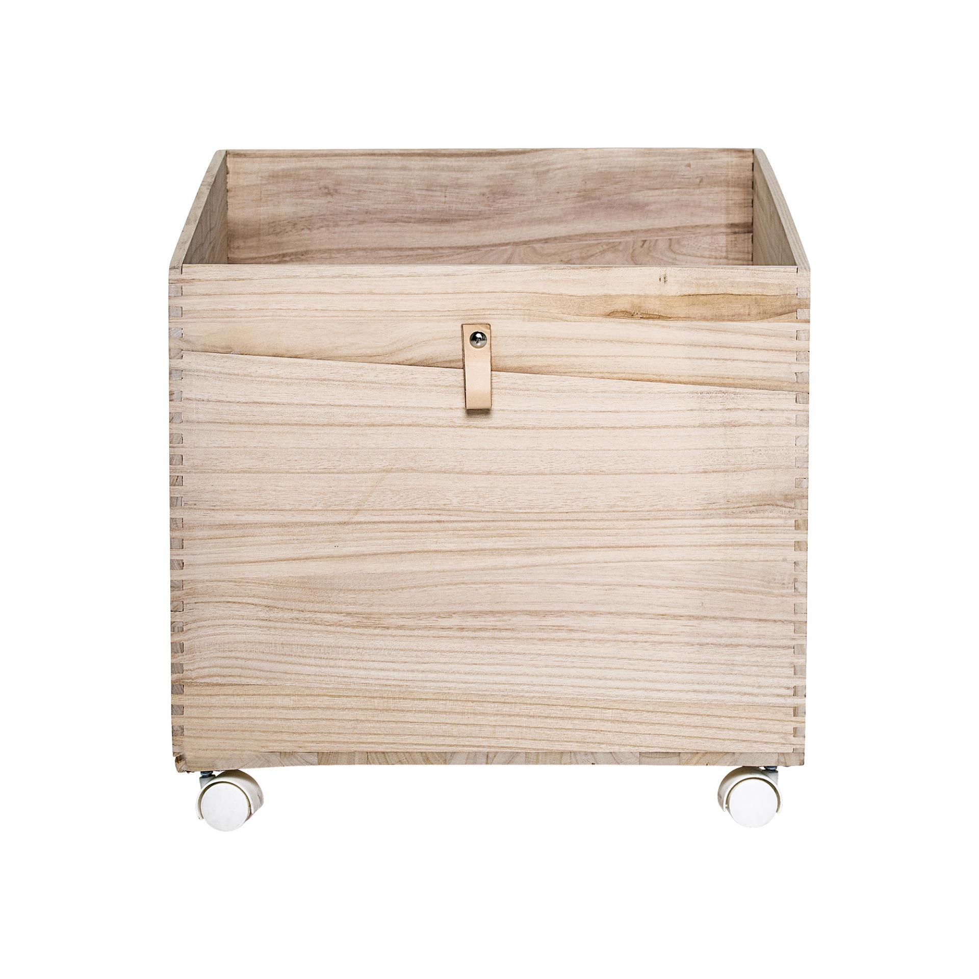 Úložný dřevěný box na kolečkách | Bella Rose
