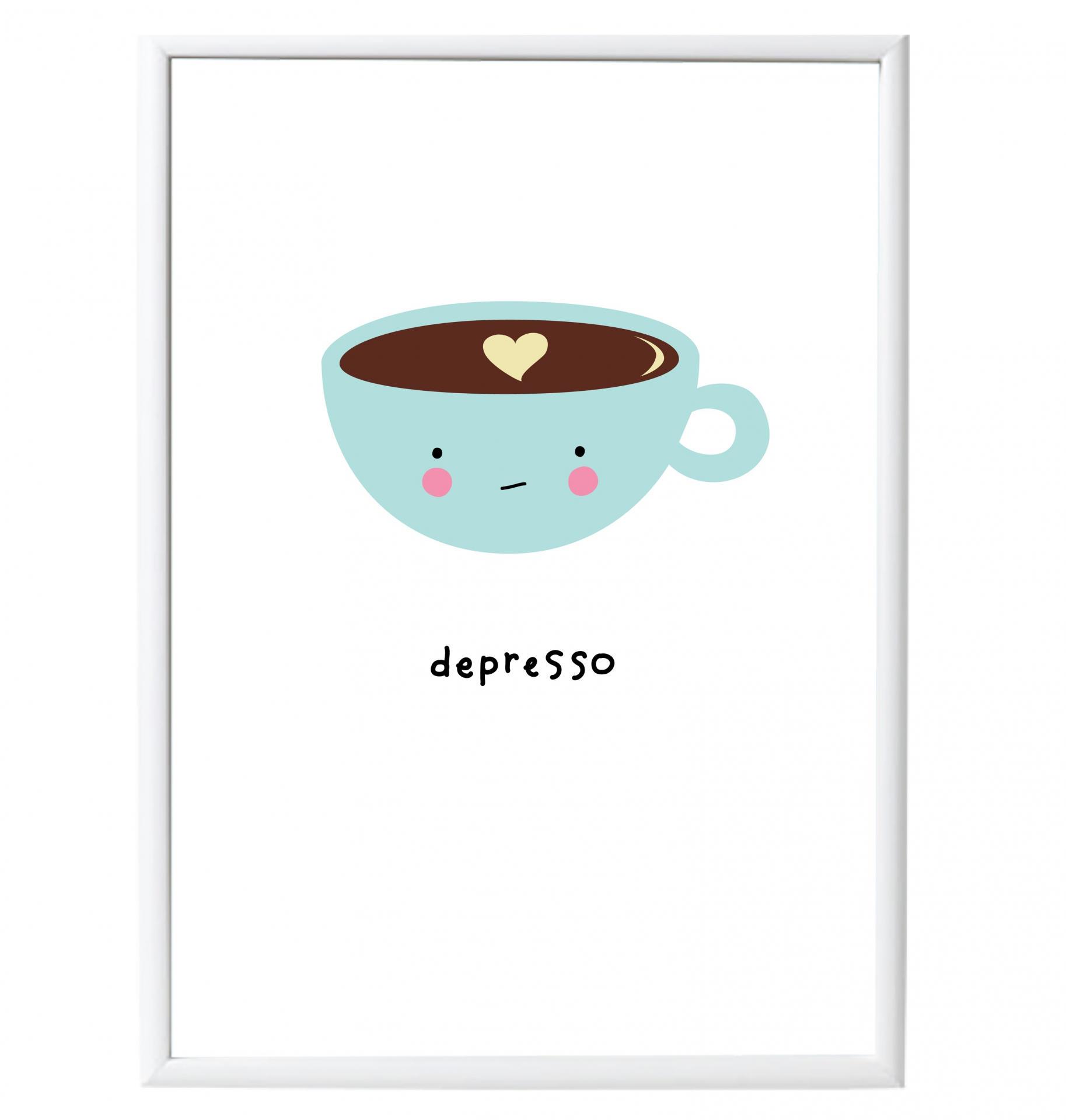 Humorný plakát A3 Depresso 42x29,7 cm | Bella Rose