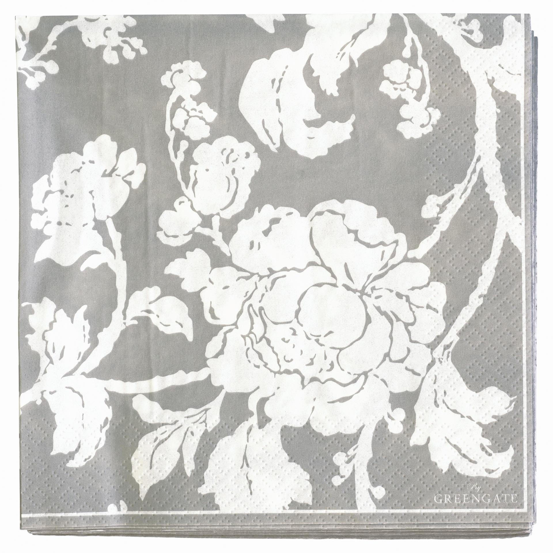 Květované papírové ubrousky Ingrid Sand - 20 ks | Bella Rose