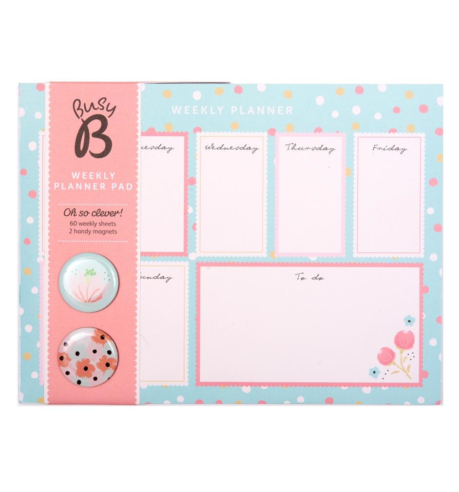 Týždenný plánovací kalendár Blue spots - 60 listov | Bella Rose