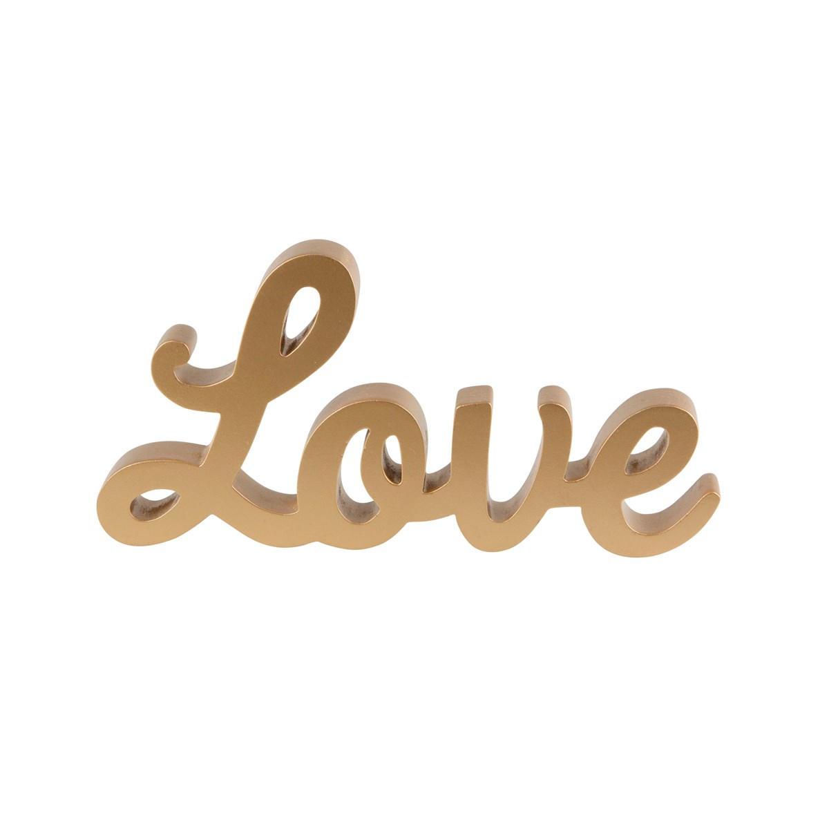 Dekorativní zlatý nápis Love | Bella Rose