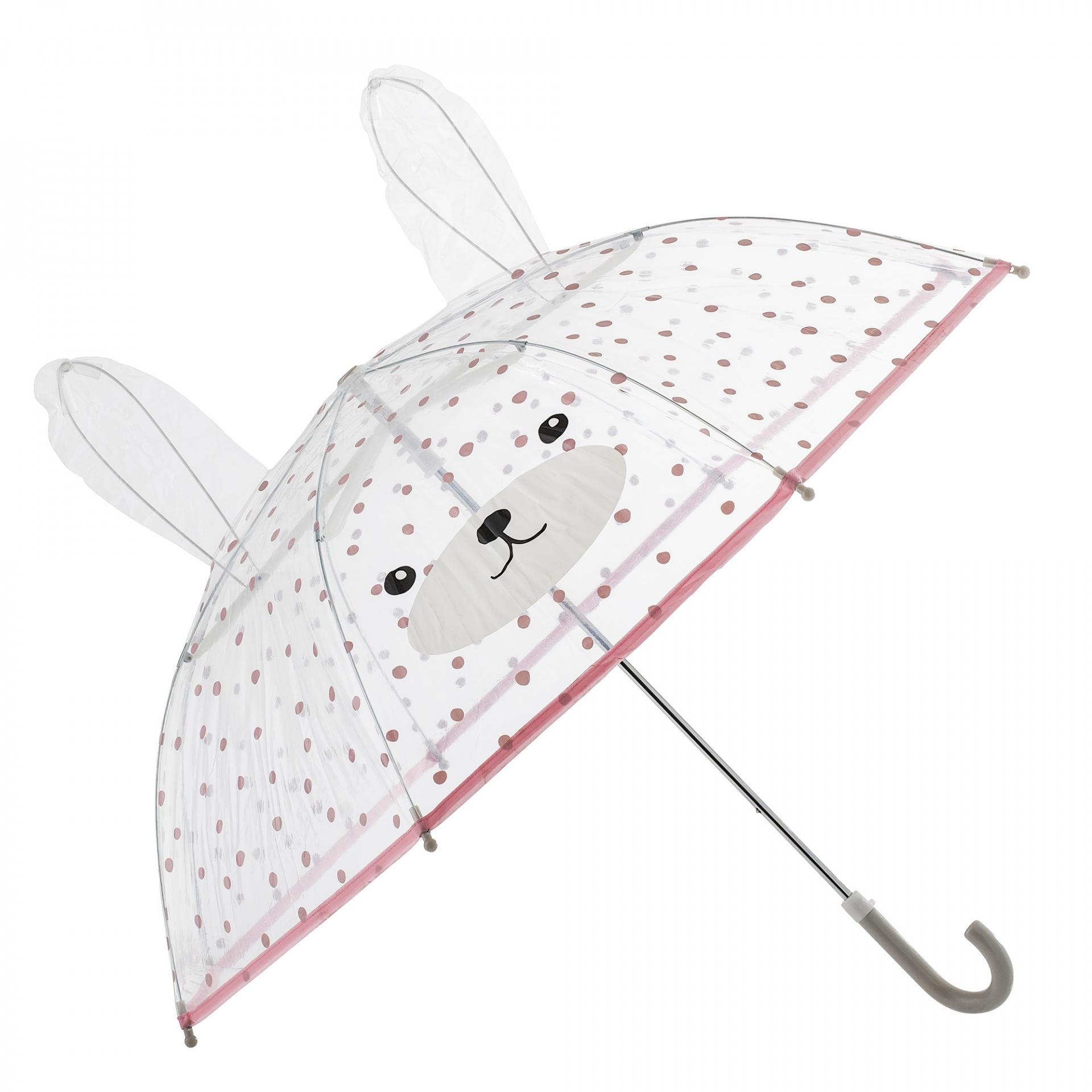 Průhledný dětský deštník Bunny | Bella Rose