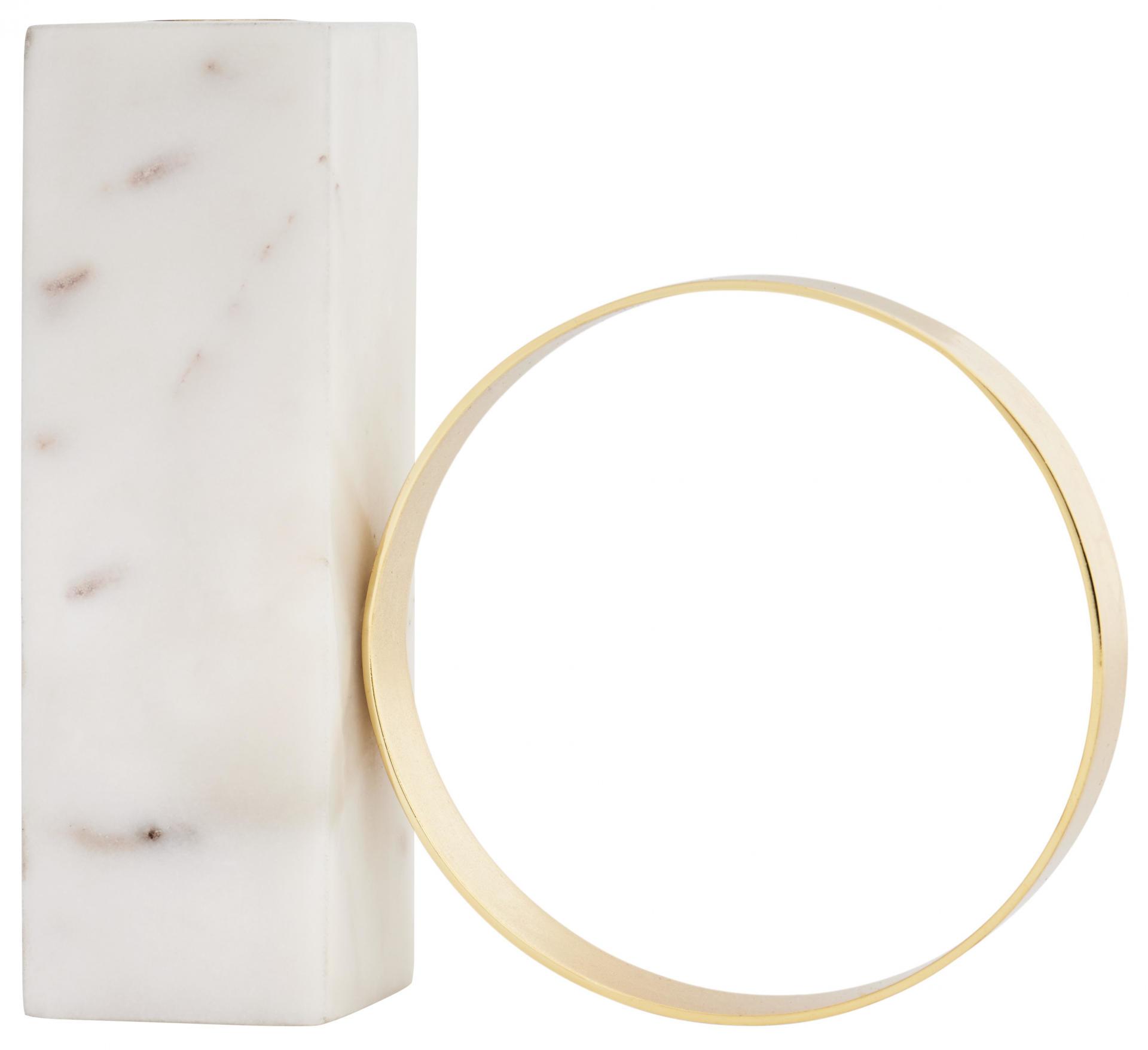 Designový svícen White Marble & Brass | Bella Rose