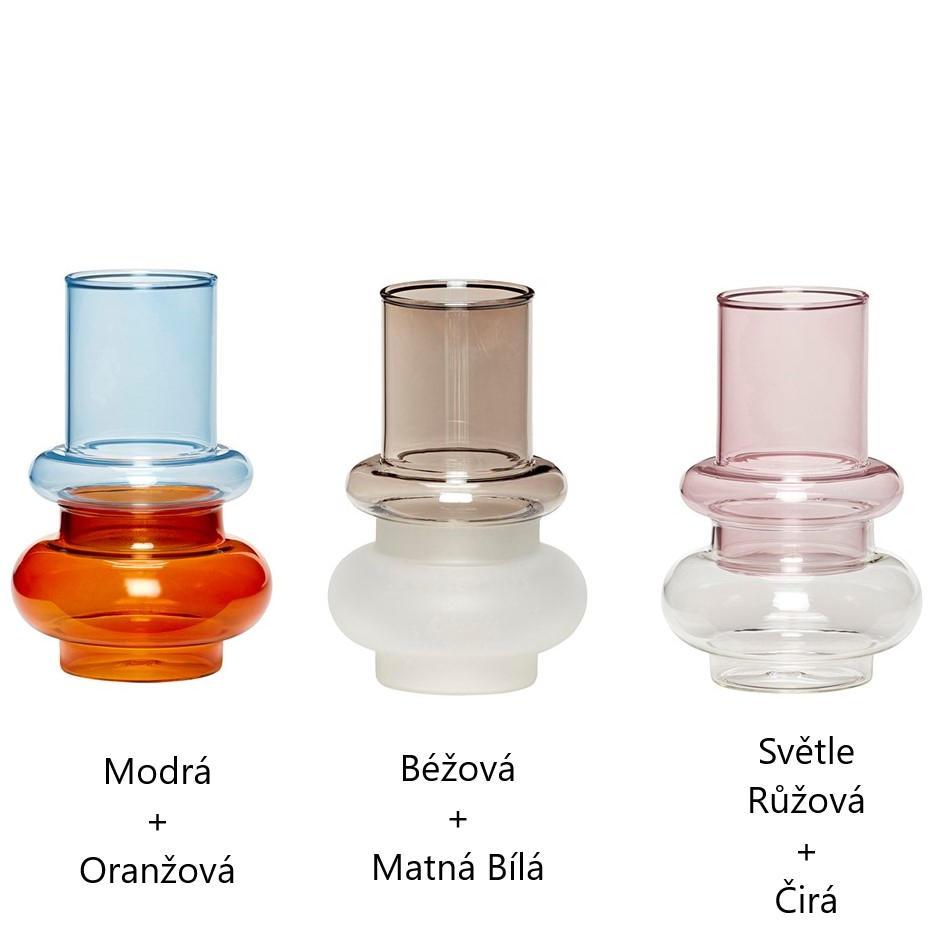Vaza sklo 25cm barva | HLEDEJCENY.cz