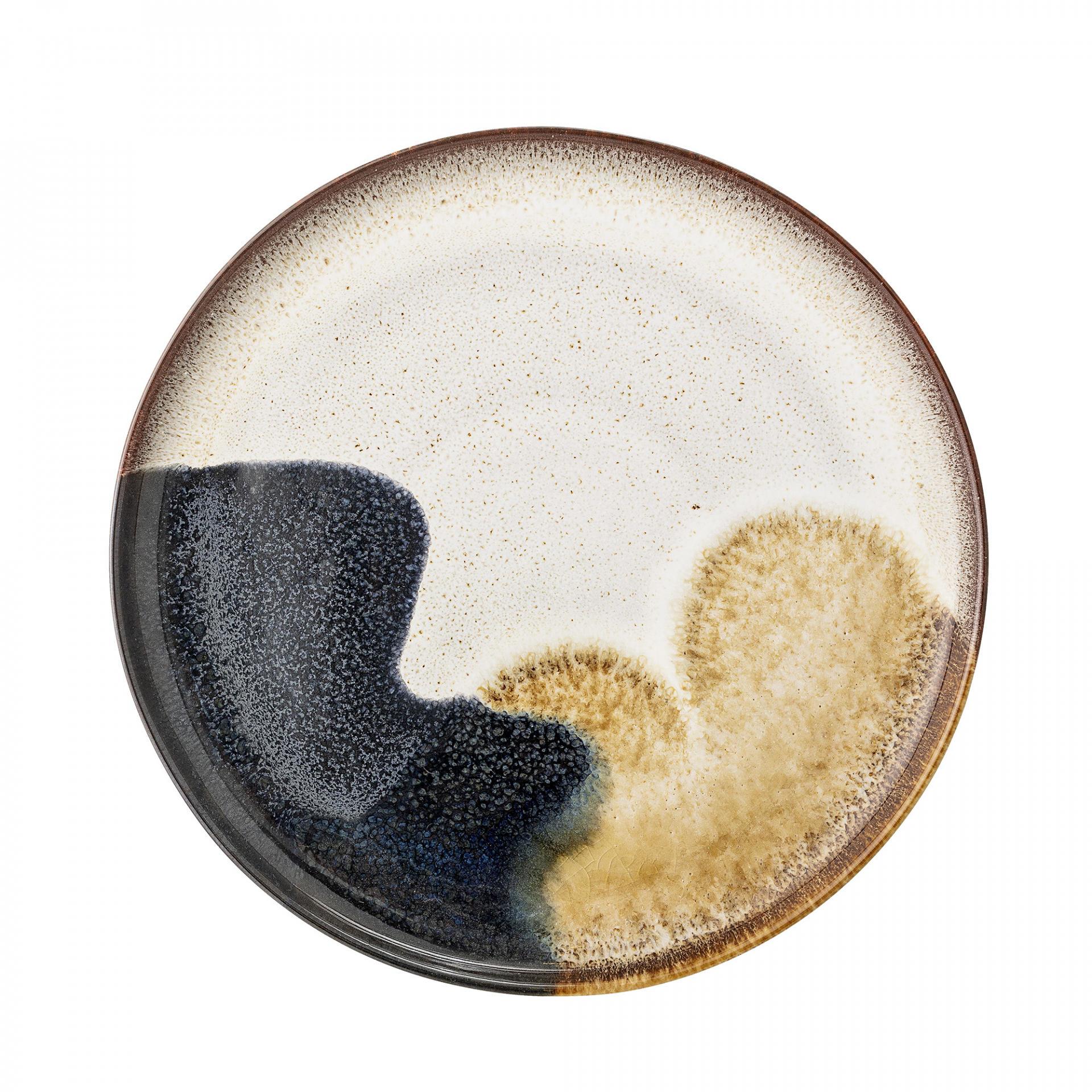 Kameninový talíř Jules Blue/Cream/Sand 28 cm | Bella Rose