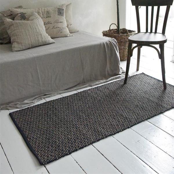 Jutový koberec Diamont Black 70x140cm | Bella Rose