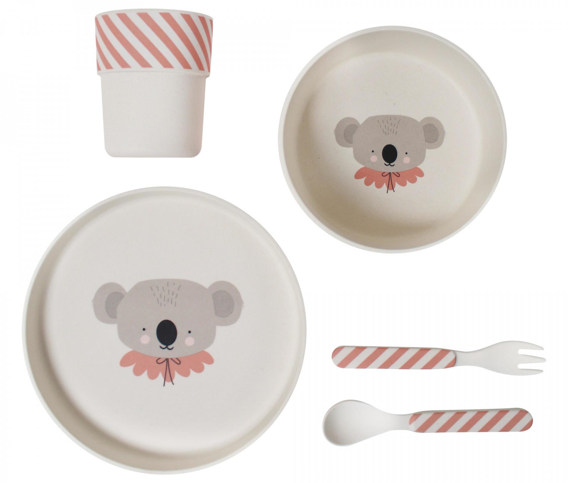 Bambusové nádobí pro děti Koala - set 5 ks | Bella Rose