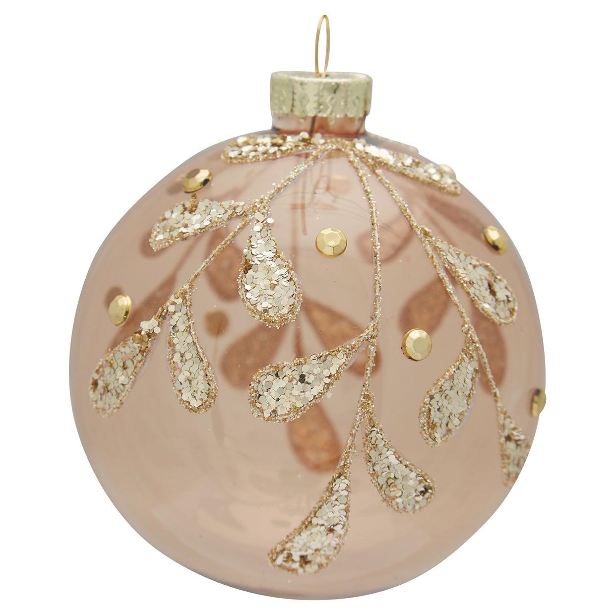 Skleněná vánoční ozdoba Elouise Sparkling Gold | Bella Rose