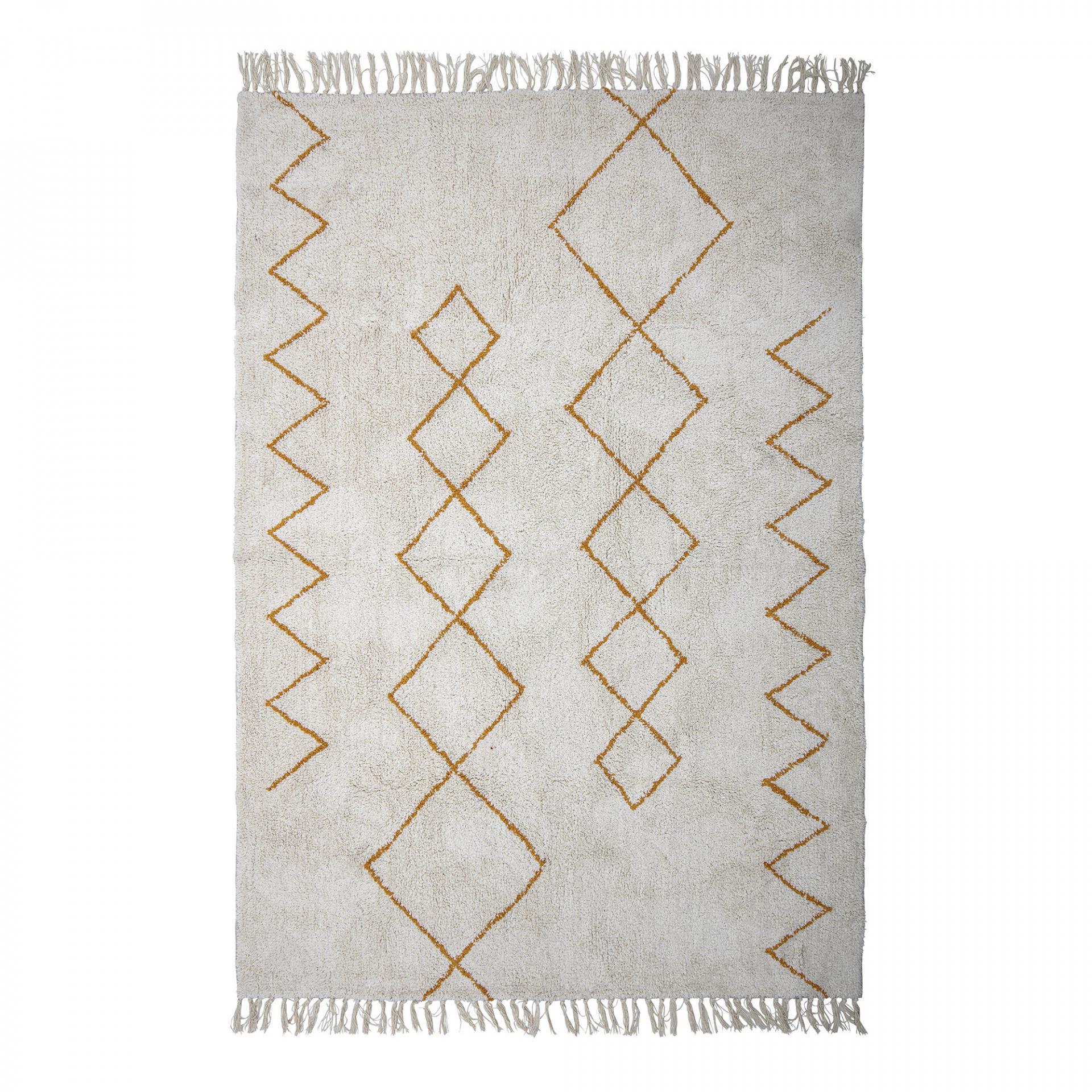 Bavlněný koberec Yellow Ornament 200×140 cm | Bella Rose