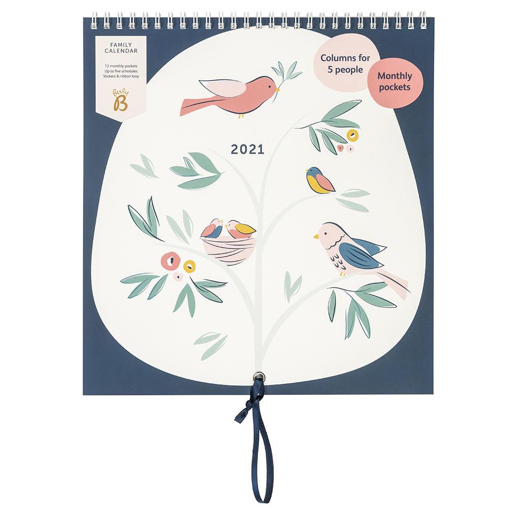 Rodinný nástenný kalendár Birds 2021 | Bella Rose