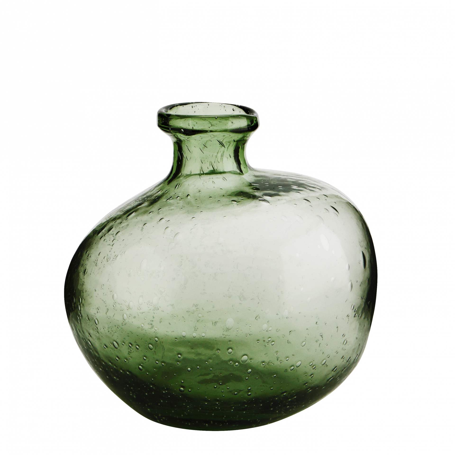 Skleněná váza Organic Green Glass | Bella Rose