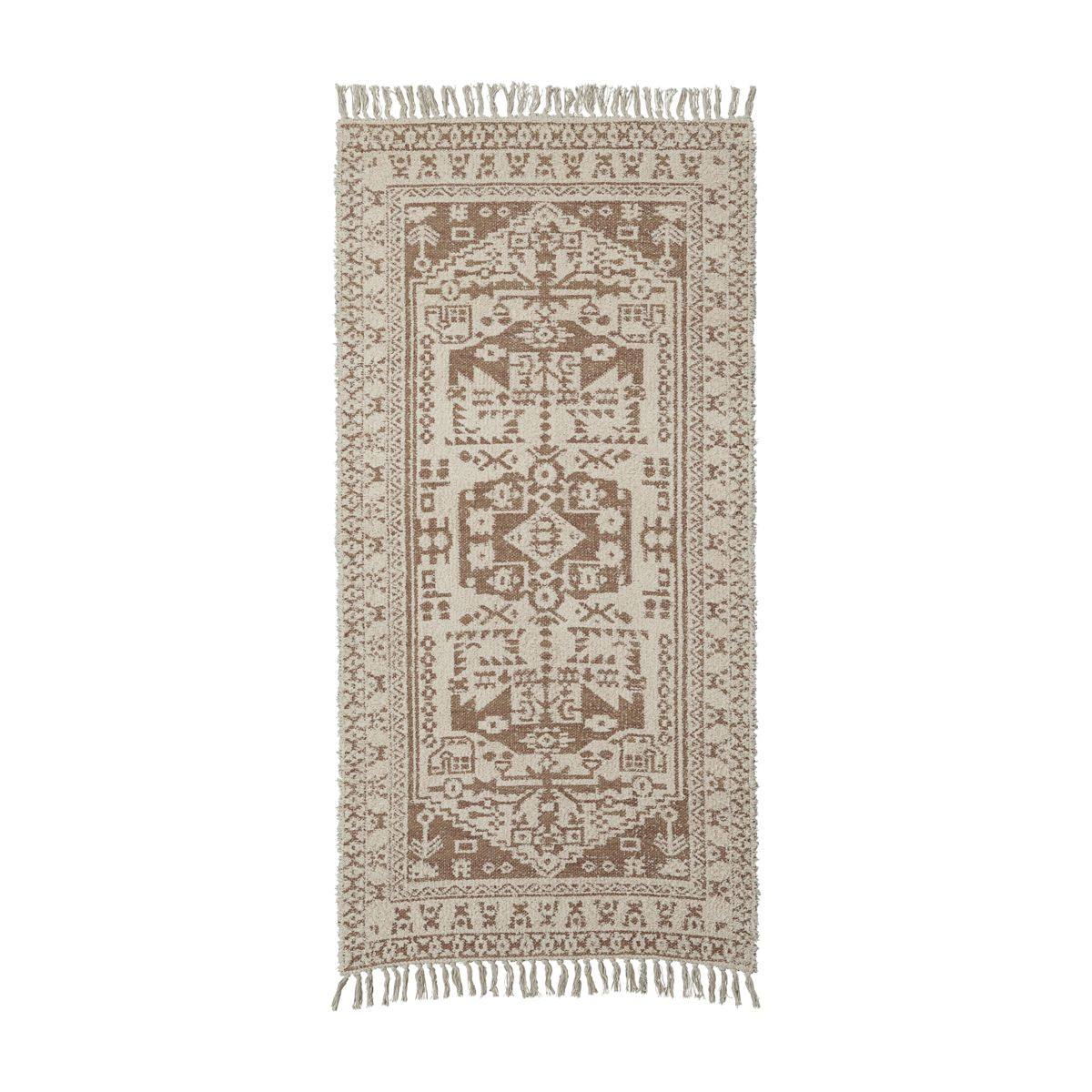 Bavlněný koberec s třásněmi Wowe Beige 200×90 cm | Bella Rose