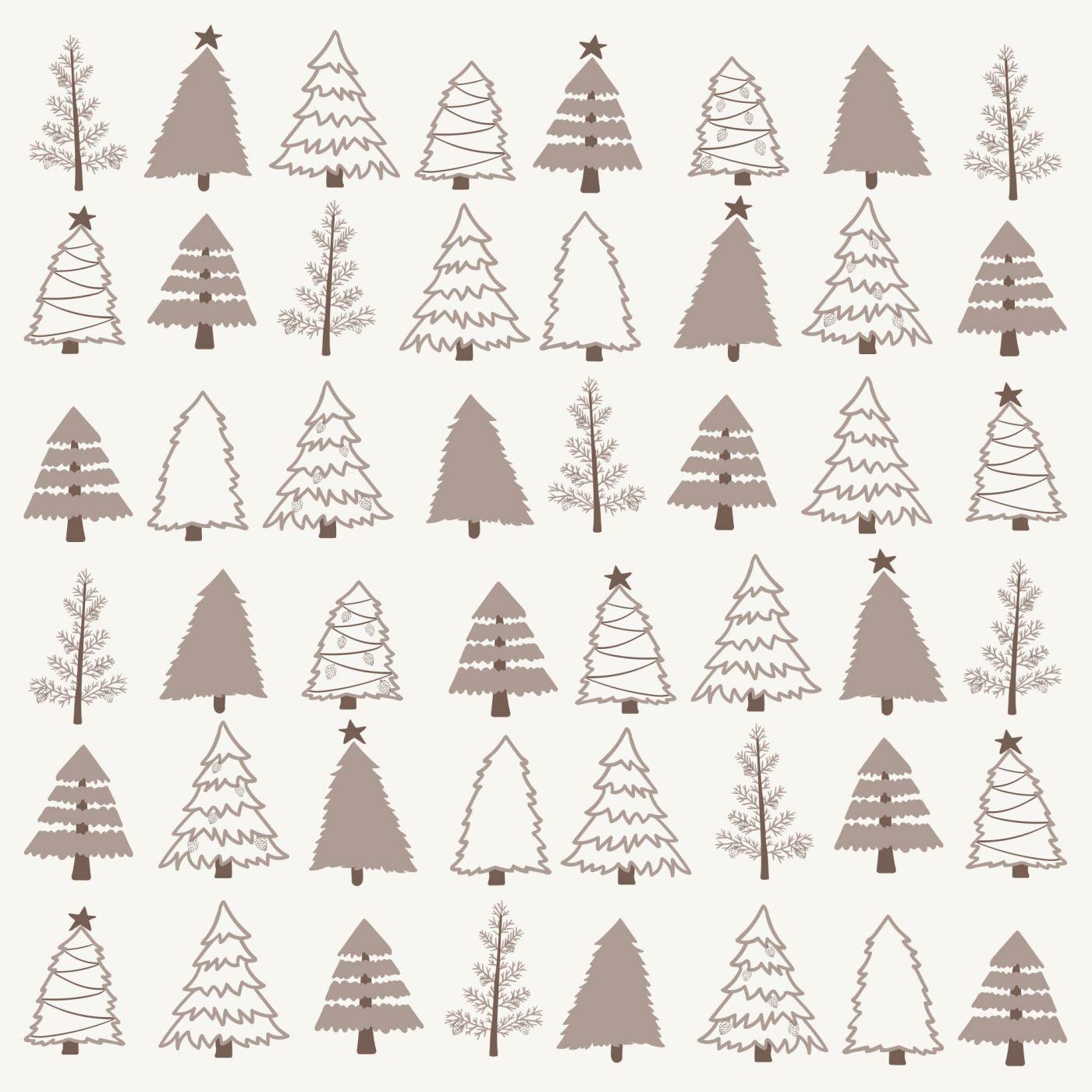 Papírové ubrousky Christmas Trees | Bella Rose