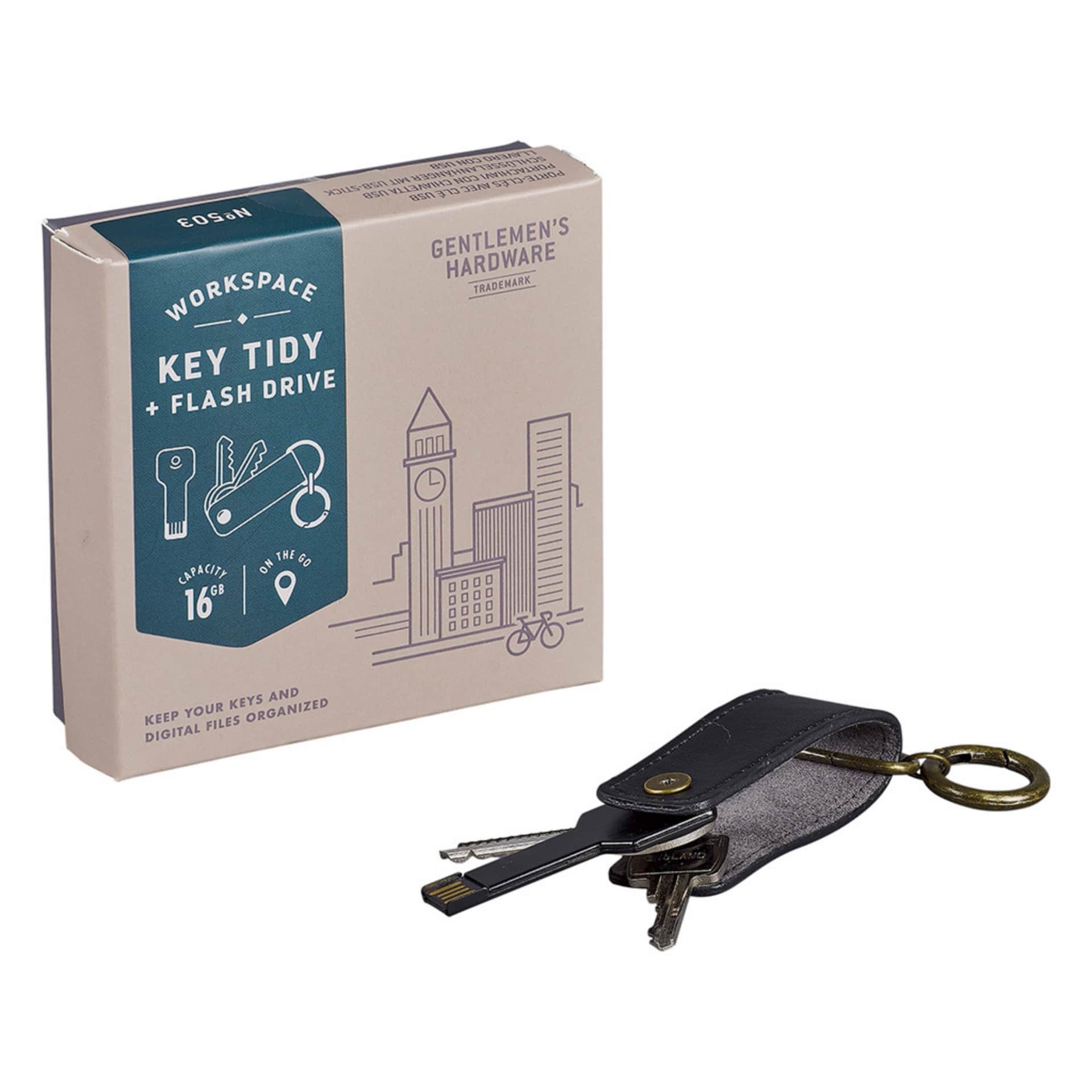 Koženková kľúčenka s USB Key Tidy | Bella Rose