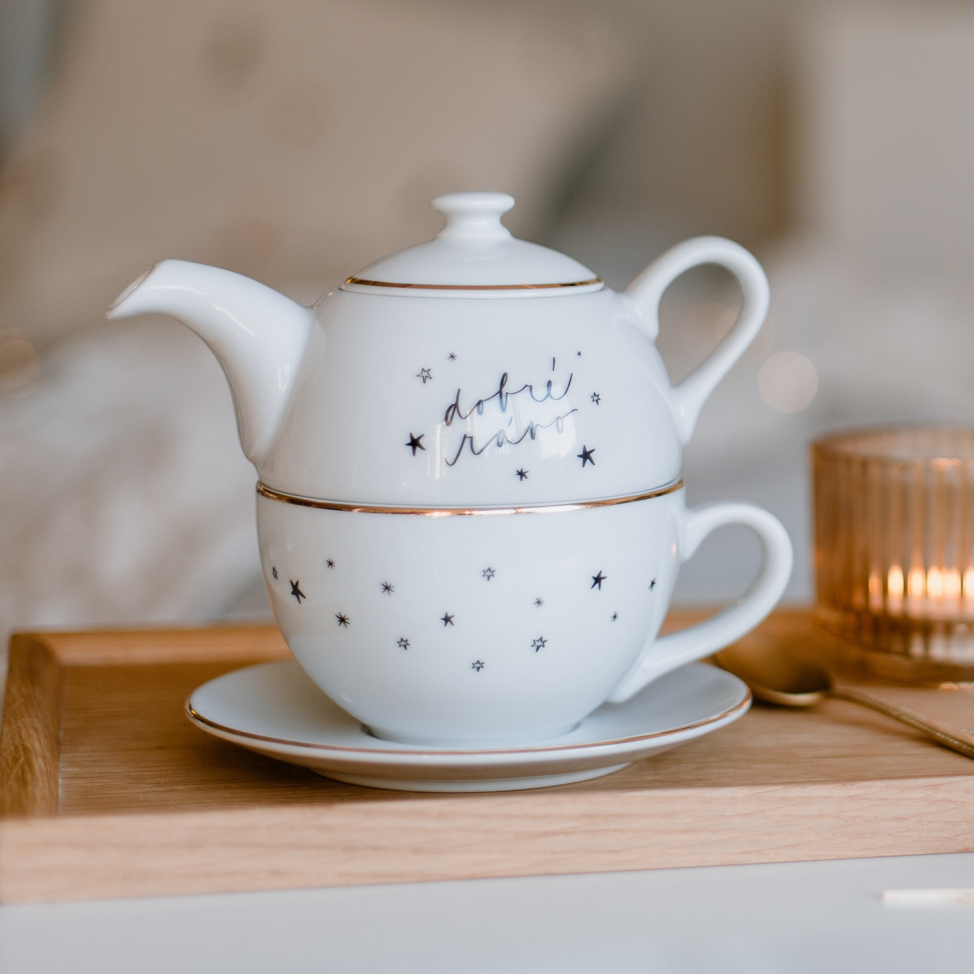 Porcelánová čajová souprava Dobré ráno | Bella Rose