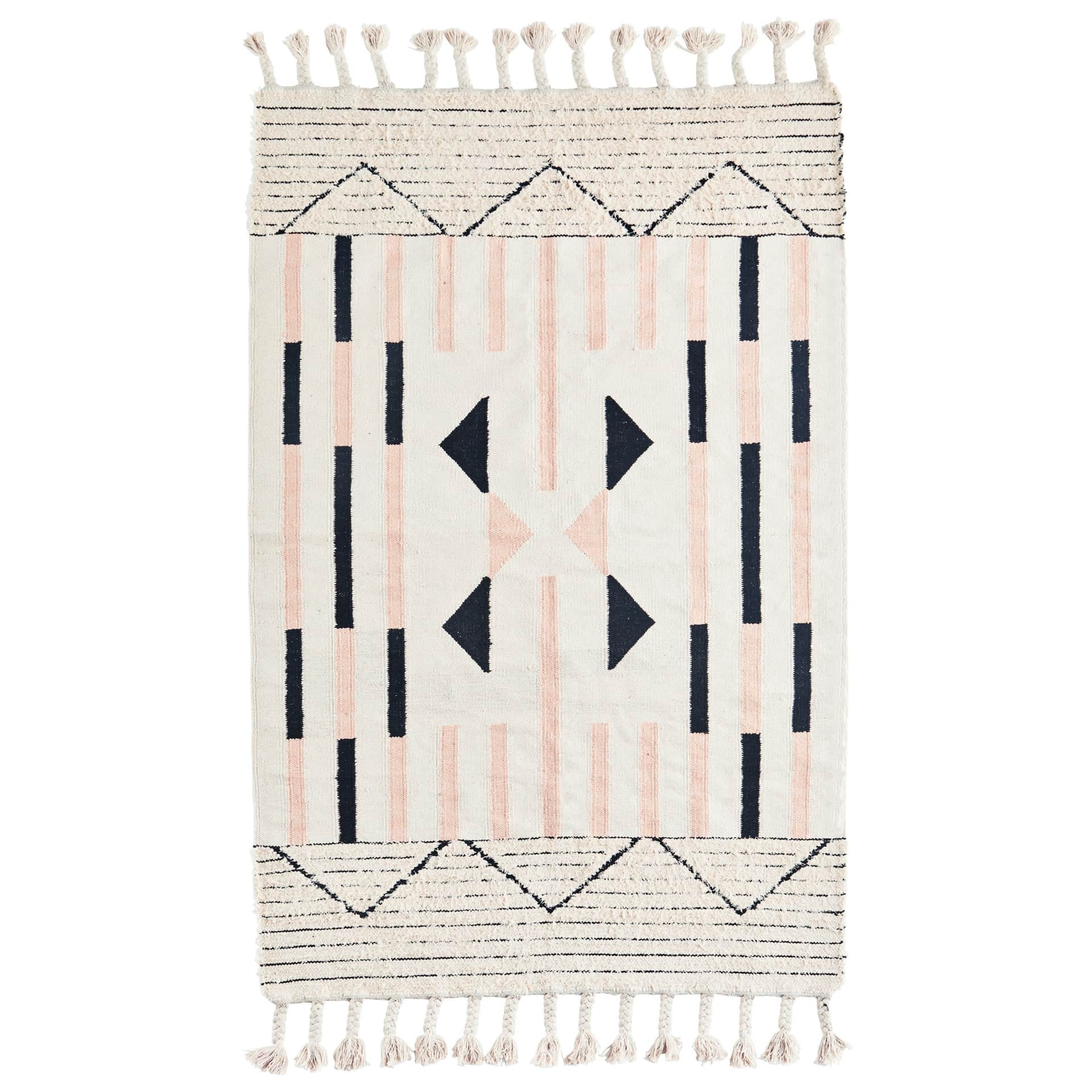 Ručně tkaný koberec Frayed Cotton Off White 120×180 cm | Bella Rose