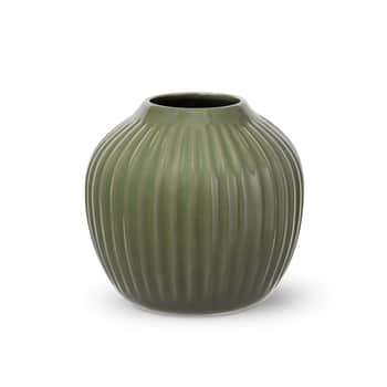 Keramická váza Hammershøi Dark Green 25,5 cm | Bella Rose