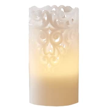 Vosková LED svíčka Clary White 15 cm