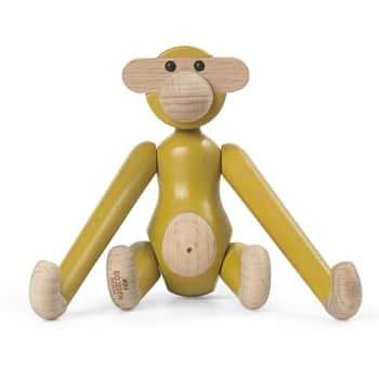 Dřevěná opička Monkey Mini Vintage Yellow 9,5 cm
