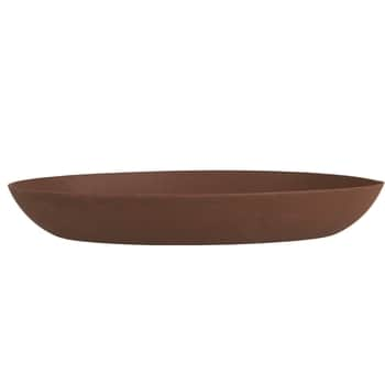 Kovový svícen / tácek Antique Brown 15 cm