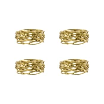 Kroužky na ubrousky Ring Golden – set 4 ks