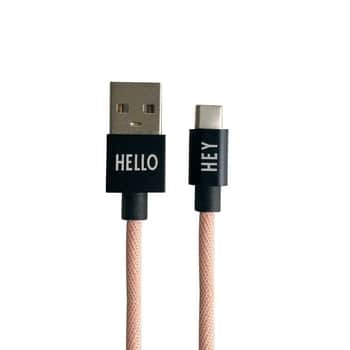 Textilní kabel USB-C Nude 1 m