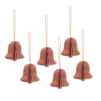 Papírová ozdoba zvoneček Chime Dusty Pink – set 6 ks