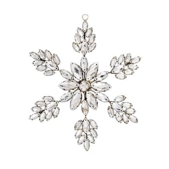 Vánoční ozdoba Snowflake Crystal Silver 15 cm