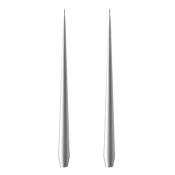 Svíčka Taper 32 cm – 92 Silver Metallic – set 2 ks